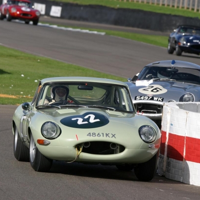 Top Harris getting intimate with the chicane at Goodwood