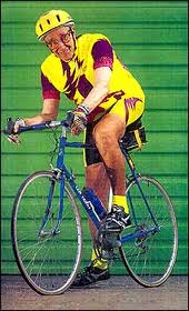 Len Terry ready for his morning cycle ride