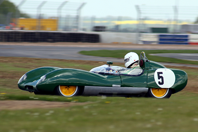 Andrew Co driving at Silverstone, and on his way to a class win